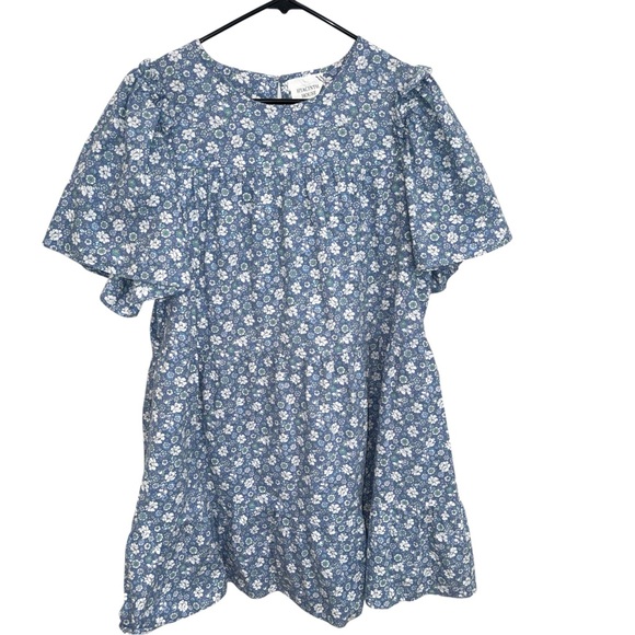 Tuckernuck Dresses & Skirts - Hyacinth House by Tuckernuck Blue Floral Romy Tiered Mini Dress EUC Large